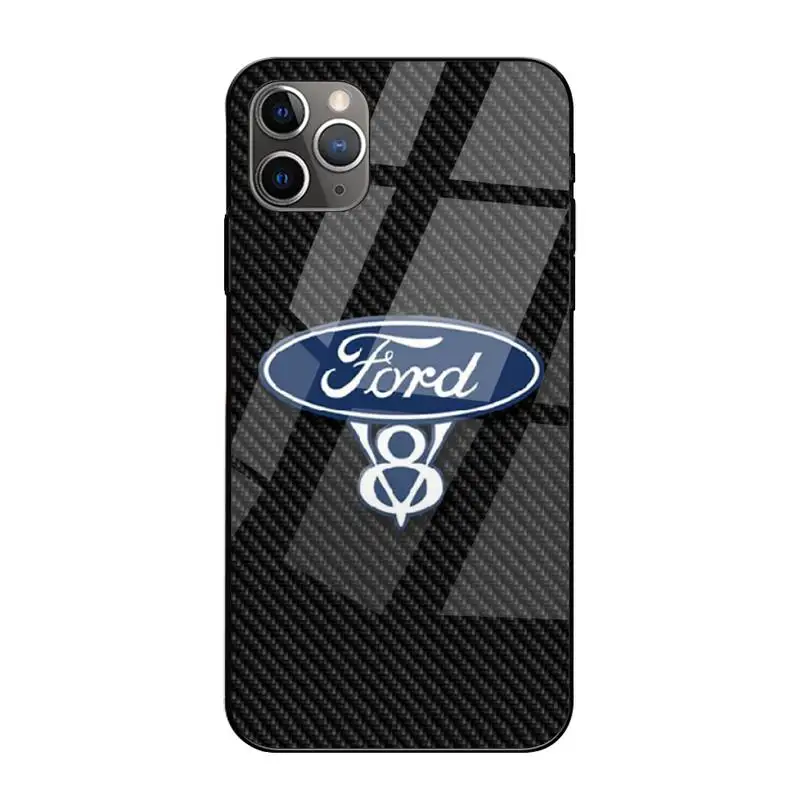 

Car Ford Phone Case Tempered Glass For Iphone6plus 6S 7 7plus 8 X XS XSmax XR 11 12 Pro Max 12mini