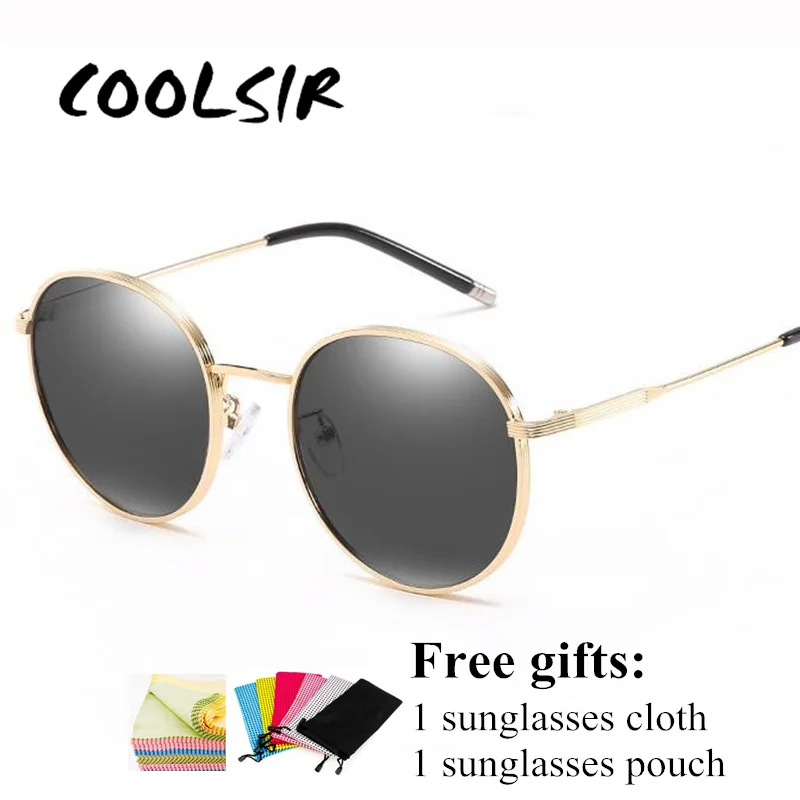 

New Brand Designer Classic Polarized Round Sunglasses Men Small Vintage Retro John Lennon Glasses Women Driving Metal Eye