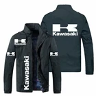 Осень 2021, мужские куртки Kawasaki, пальто с принтом логотипа, трендовая ветровка, рабочая одежда по индивидуальному заказу, уличная одежда в стиле хип-хоп, гоночная куртка