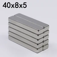 1251015pcs 40x8x5 neodymium magnet 40mm x 8mm x 5mm n35 ndfeb block super powerful strong permanent magnetic imanes