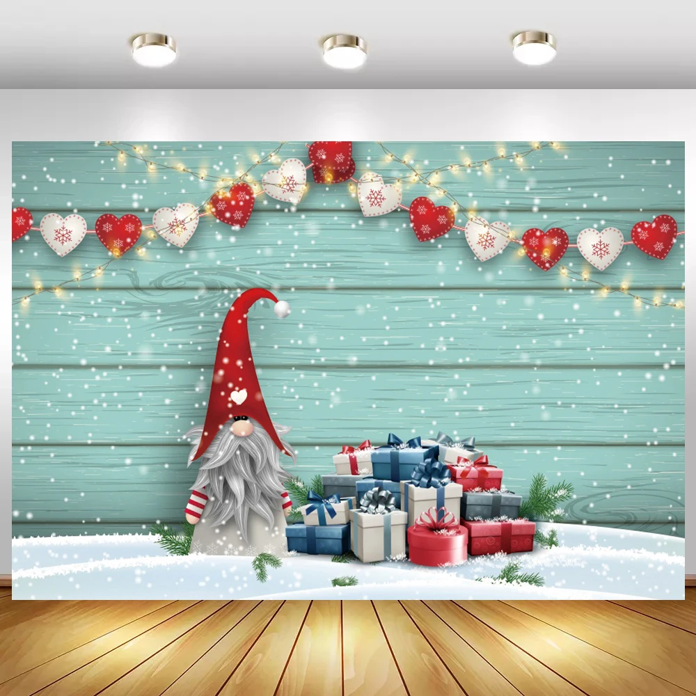 

Подарочные коробки деревянная стена Новорожденный ребенок душ фотография Фон Рождество Снежный пол боке дети портрет фото фон реквизит