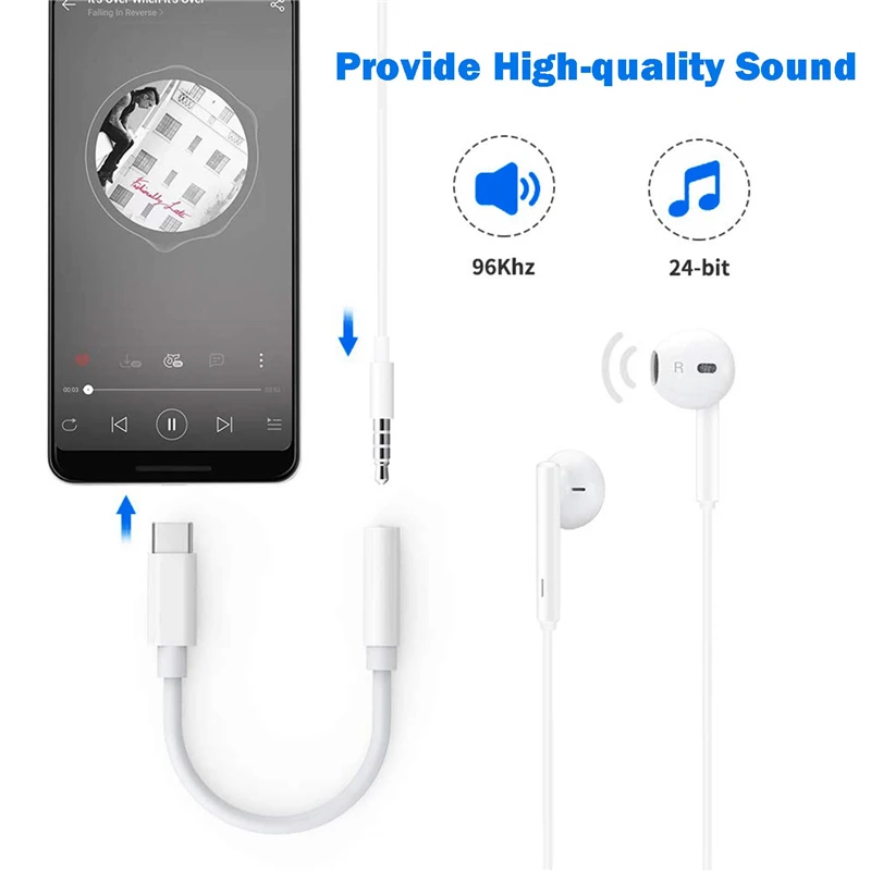 Адаптер Aux Type C 3 5 мм преобразователь аудио для наушников с USB на кабель Otg Huawei P20 P30