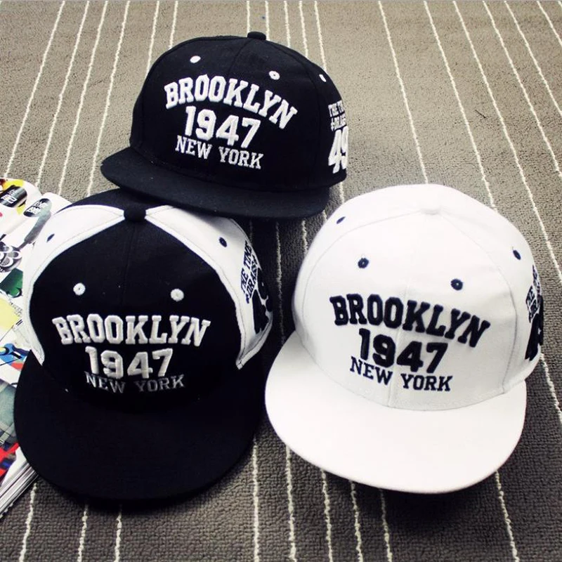 Кепка с вышивкой BROOKLYN черная белая для мужчин и женщин|Мужские бейсболки| |
