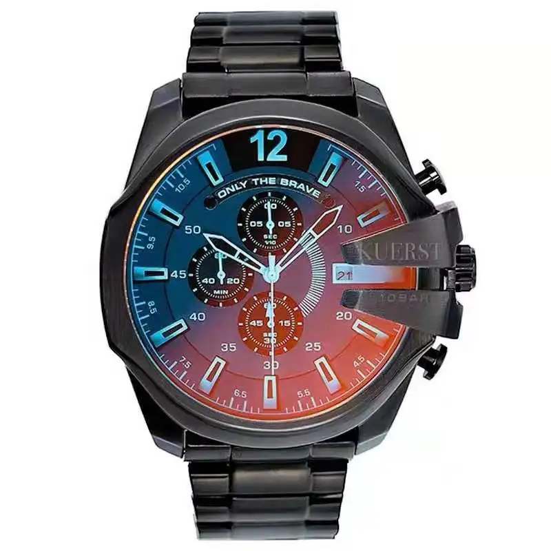 

Large Dial Watch Men's Waterproof Watch Women's Color-Changing Quartz Watch Leather Strap Men's Watch couple gift couple