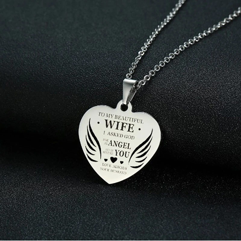 Кулон из нержавеющей стали в форме сердца ожерелье с гравировкой букв моей