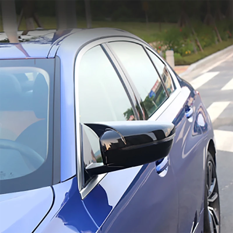 

Rear View Side Mirror Cover Black Horn Shape Style Car Accessories For-BMW 3 Series 2020