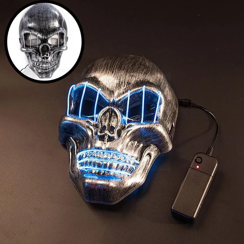 

Светодиодный светящийся череп холодсветильник Танцевальная вечеринка флуоресцентная бара банджи украшение фестиваль Q8n4