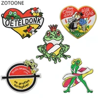 5pcslots patches oetel donk carnival for netherland embroidered letter iron on patch for clothing jeans diy badge for clothes d