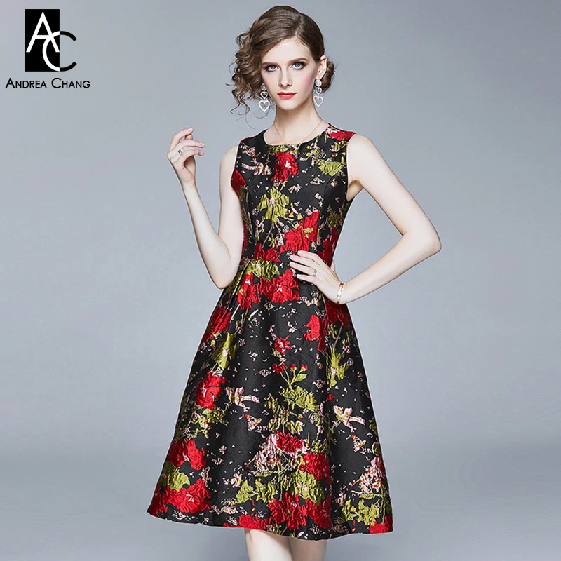 M XXL весенне летнее женское платье зеленое розовое красное с цветочным узором