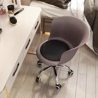 fashionable simple color plastic adjustable rotating computer chair bedroom living room office manicure makeup swivel chair