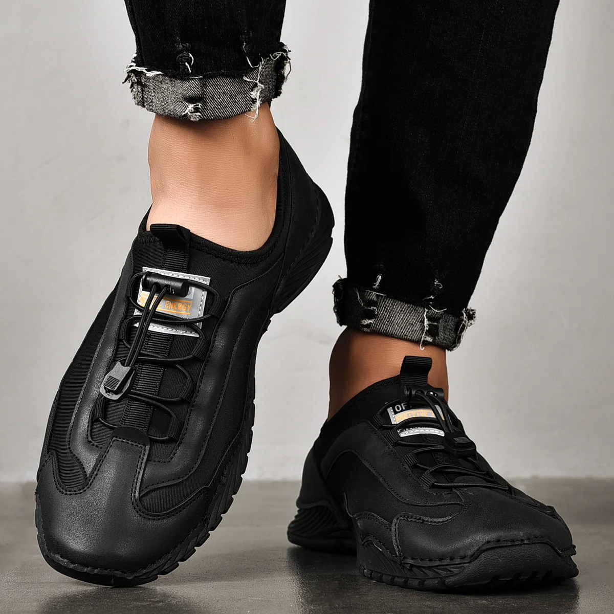 

Spring/Autumn Men Shoes Sneakers First Layer Cowhide Genuine Leather Casual Shoes Outdoor Hiking Handmade Shoes Plus Size 38-46