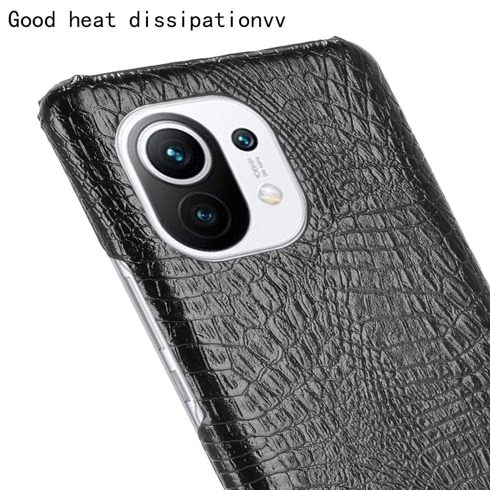 

Note 10 Lite Retro Crocodile Pattern Hard Back Cover for Xiaomi 11 10T Lite CC9 Pro 5G K30S Ultra-thin PU Leather Case Funda