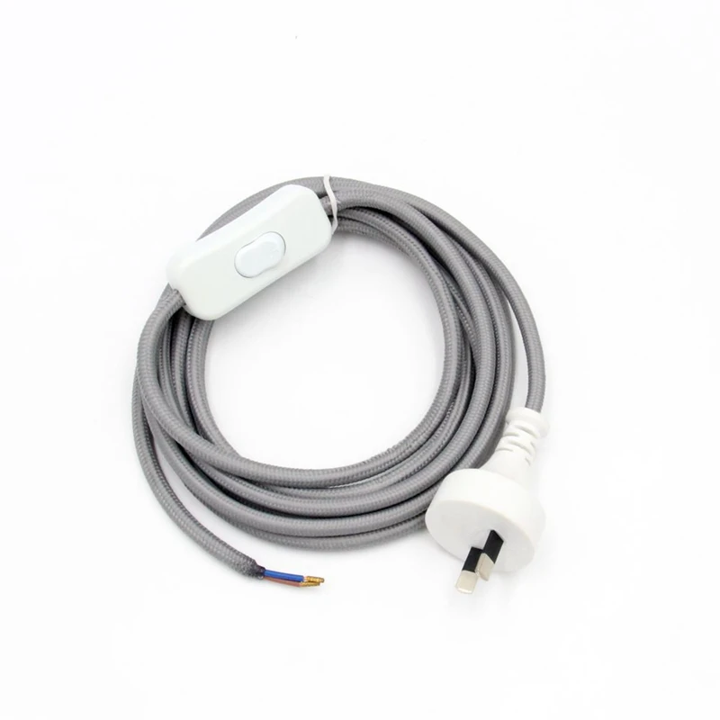 220 В AU Plug шнур питания с линейным выключателем текстильный кабель Электрический удлинитель