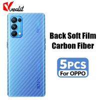 5pcs 3d carbon fiber soft film for oppo reno 6 5 4 3 pro plus 6z 2 2z 2f back protective film for oppo find x2 x3 pro not glass