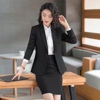 high quality womens pants suit professional suit jacket feminine 2022 fall casual blazer female job interview outfit two piece