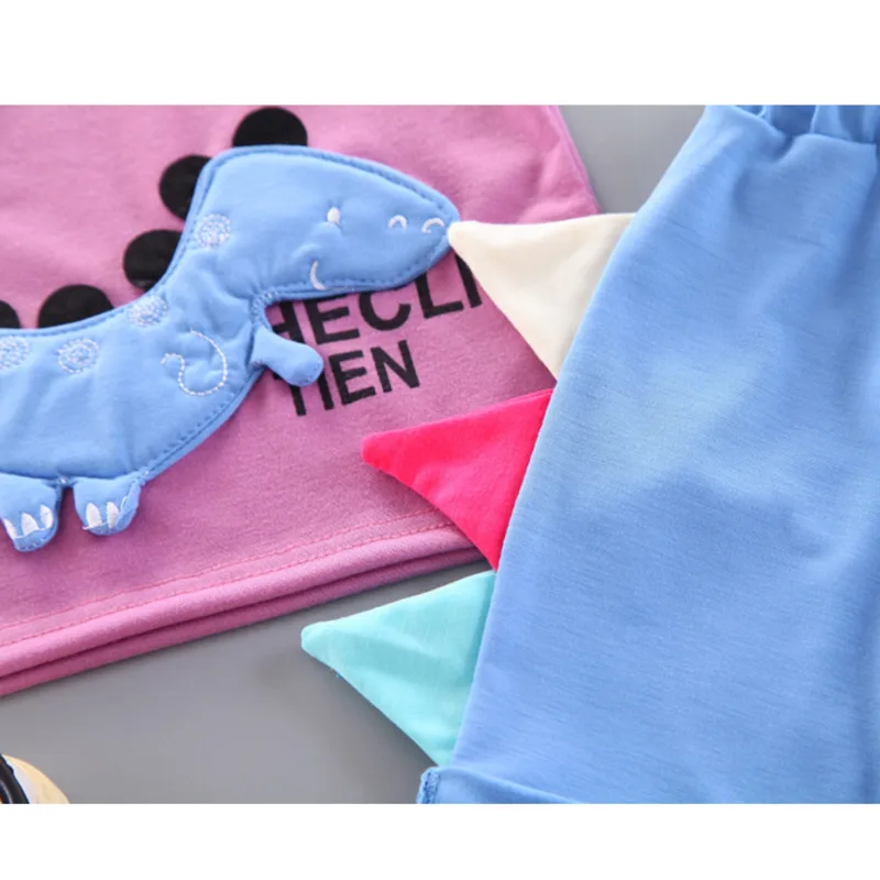 

New Summer Baby Girls Clothes Suit Children Boys Cotton T-Shirt Shorts 2Pcs/Sets Toddler Casual Costume Outfits Kids Tracksuits