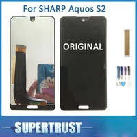 black color original for sharp aquos s2 fs8010 lcd display touch screen sensor glass digitizer