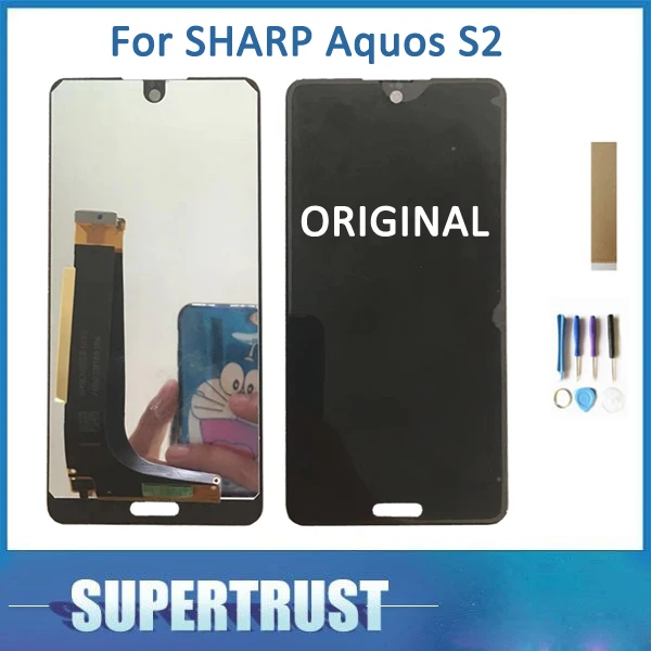 ЖК-дисплей с сенсорным экраном и дигитайзером для SHARP AQUOS S2 FS8010 черный цвет