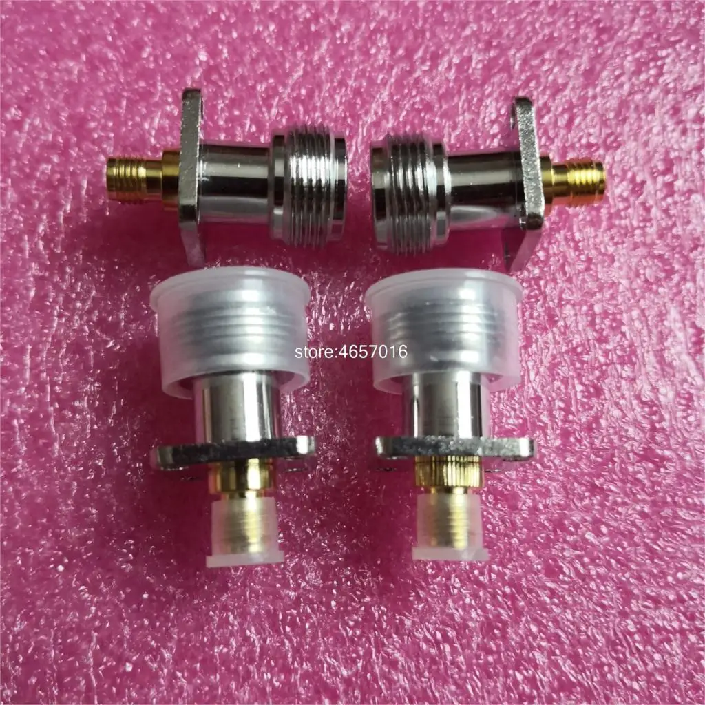 10 шт./лот N-type N Женский SMA для женщин с 4 отверстиями фланец RF коаксиальный переходник разъем 17,5*17,5 мм