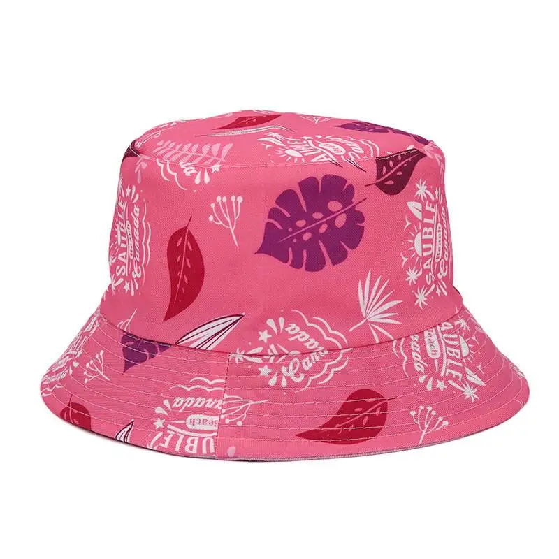 

Панама с принтом листьев для мужчин и женщин, хлопковая шляпа рыбака, уличная дорожная Кепка От Солнца, 361