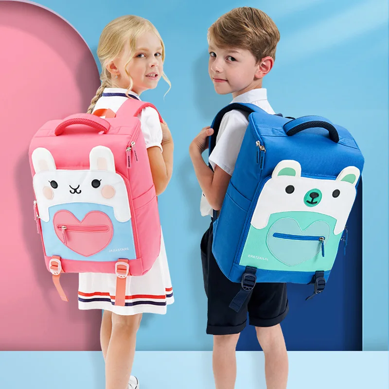 

Fashion children's schoolbag original cartoon reduced burden accordion schoolbag for primary school students in 2020