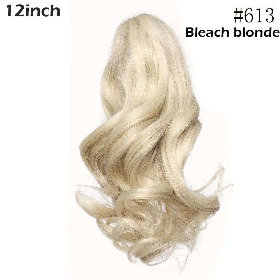 bleach blonde S-noilite, 12-26 дюймов, заколка-коготь, конский хвост, наращивание волос, синтетический конский хвост, enxtension, волосы для женщин, конский хвост, шиньон - Цвет: bleach blonde