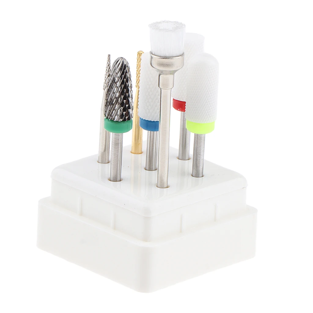 

7pcs Nail Drills Bits Nail Art Bit For Nail Acrylic Gel Remove Cuticle Clean