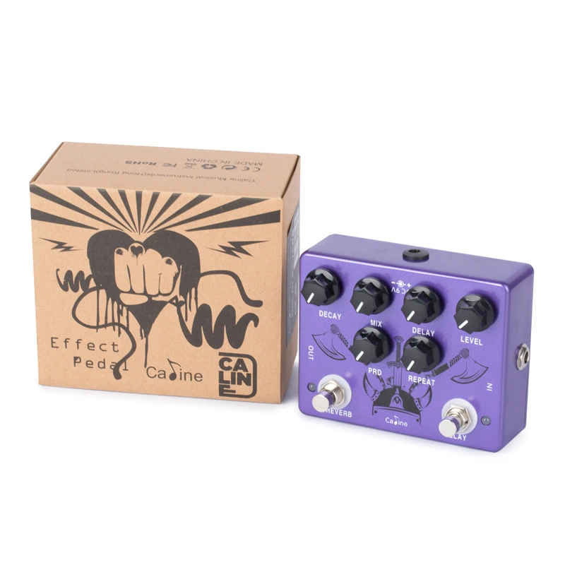Caline CP-80 Ragnarok Reverb Delay Guitar Effect Pedal Accessories Dual | Спорт и развлечения