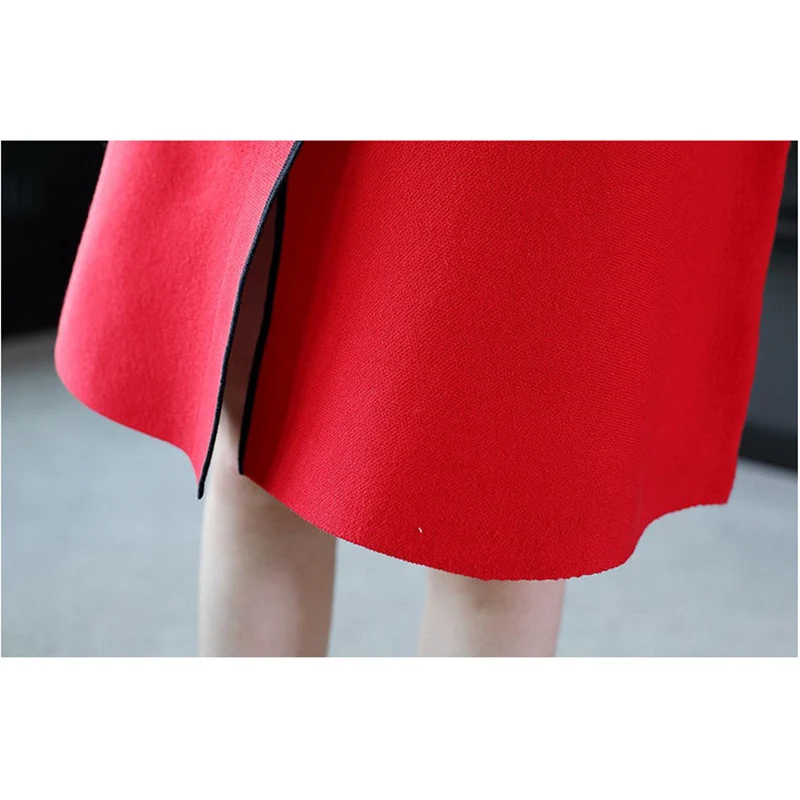 Новые осенне-зимние платья-свитеры женское модное Свободное длинное вязаное