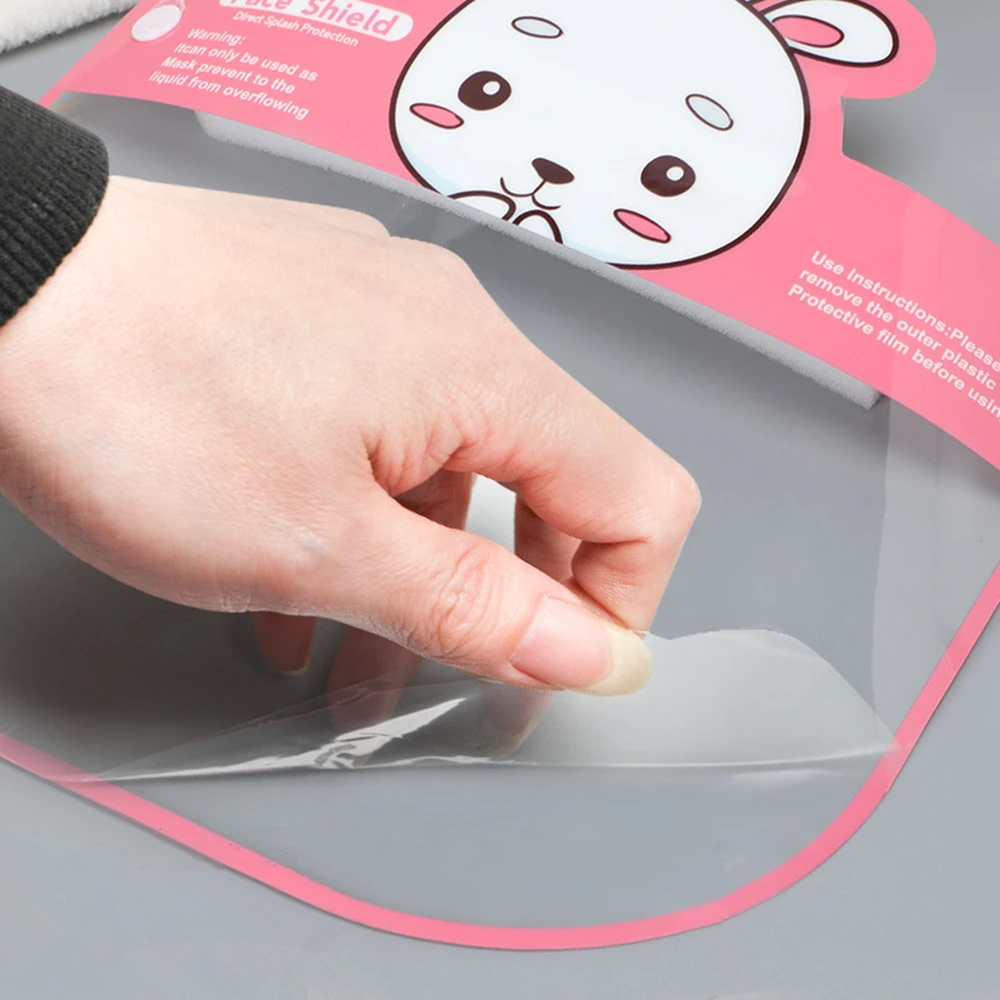 

1Pc Cartoon Kitchen Transparent Face Shield Children Child Dust-Proof Face Protective Mask Mascarilla Reutilizable Outdoor Tools