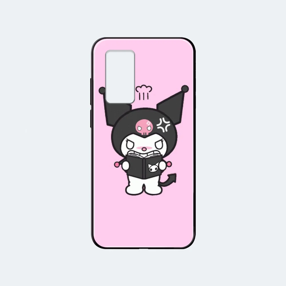 Мультяшный милый розовый чехол для телефона Kuromi Корпус Huawei nova P 2 3 6 7 8 9 10 20 30 I Smart Plus