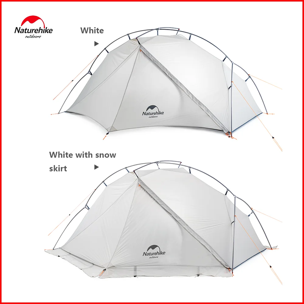 

Naturehike tenda de acampamento de nylon 15d, tenda ultraleve com camada única de 970g, à prova d'água para tenis masculino