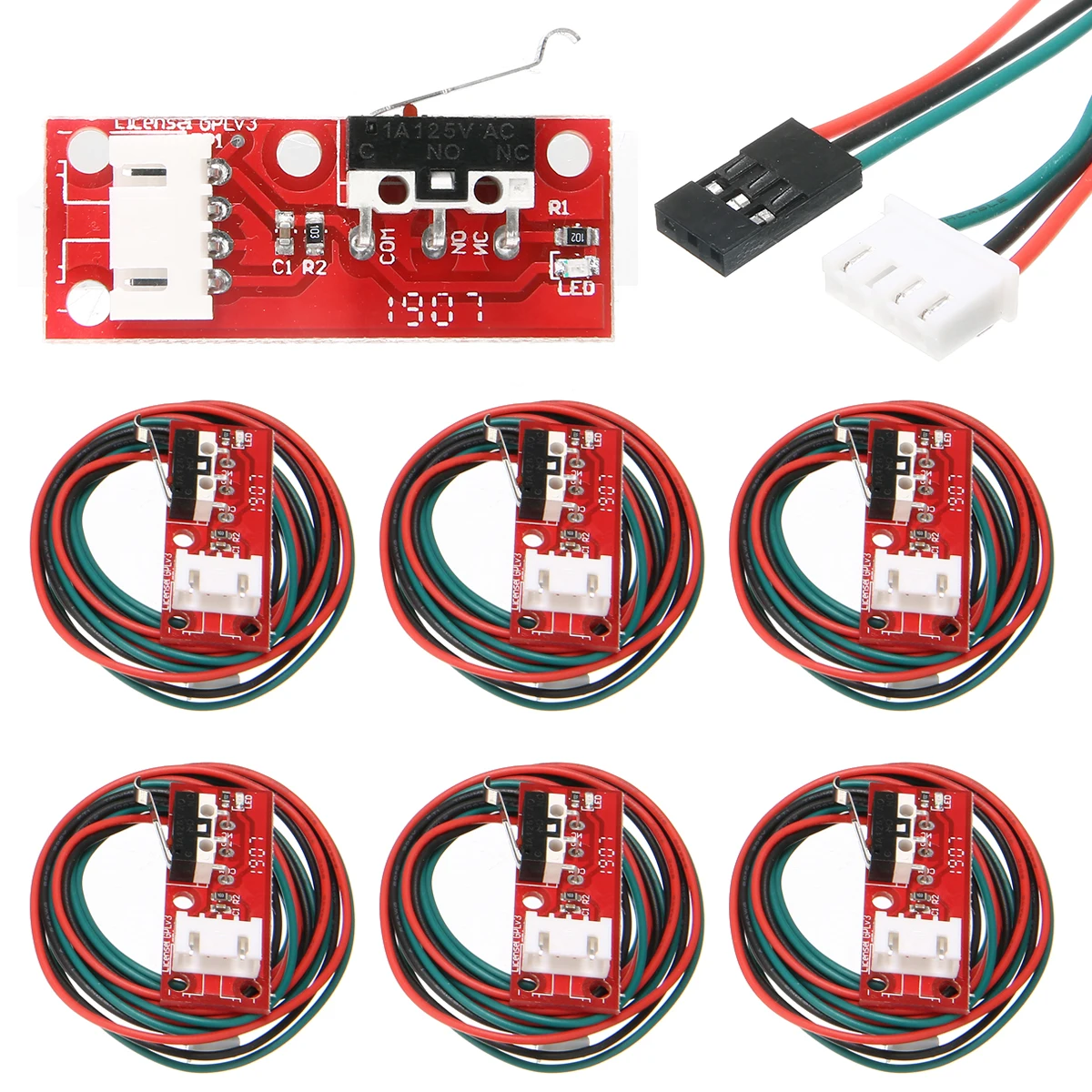 Запчасти для 3D-принтера 6 шт. механический концевой стоп-переключатель + 3Pin кабель
