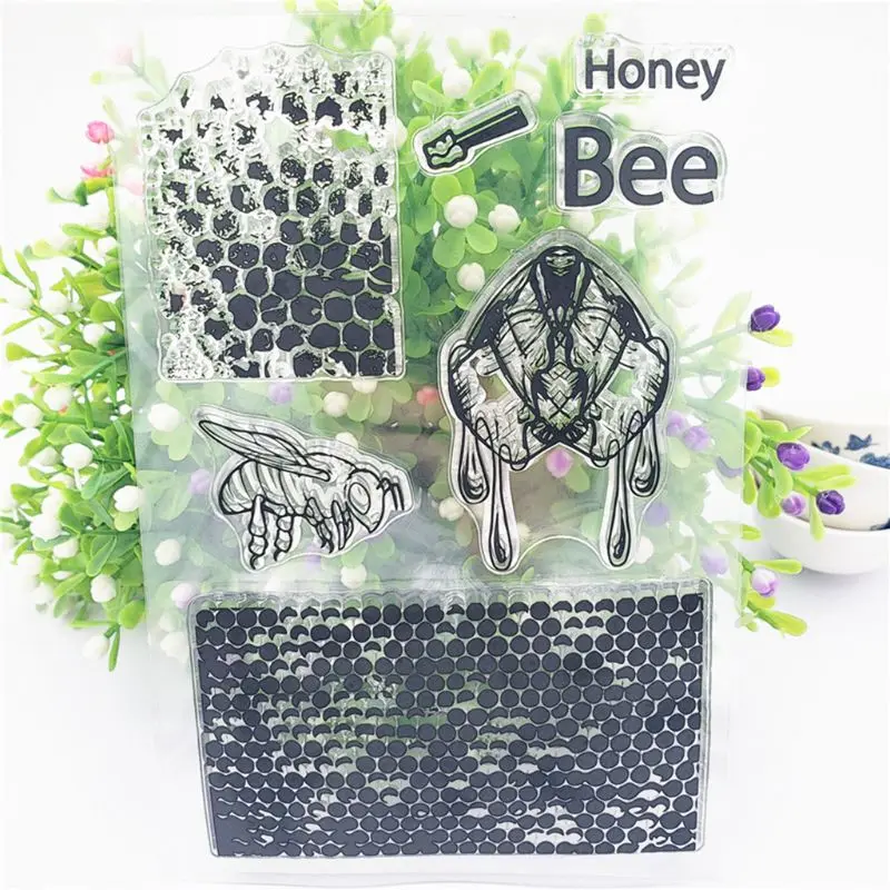 Honey Bee Hive Silicone Clear Seal Stamp DIY Scrapbooking Embossing Photo Album Decorative Paper Card Craft Art Handmade Gift | Дом и сад