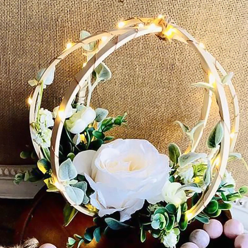 1 шт. свадебное украшение/украшение для домашнего сада деревянный венок вечерние