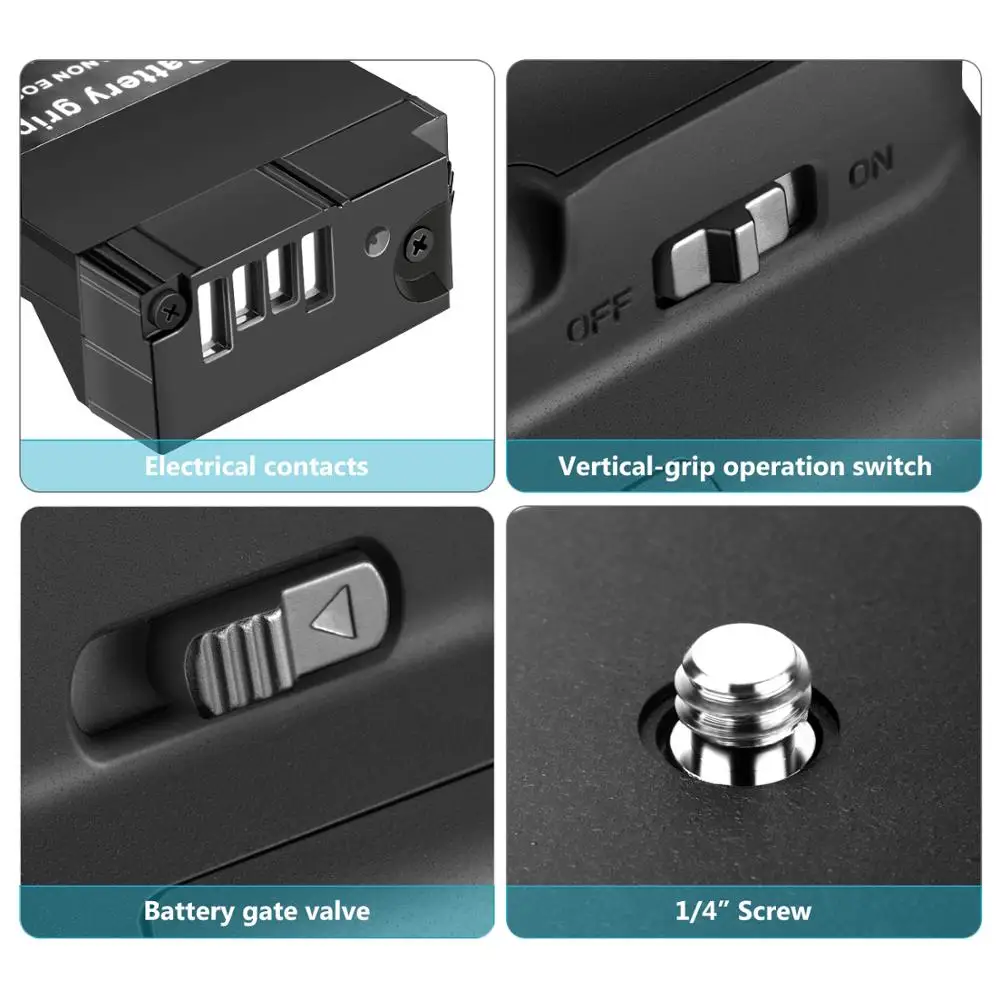 Вертикальный батарейный блок Neewer с держателем аккумулятора совместимым камерой