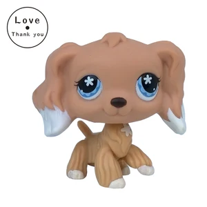 Lps редкая кошка из коллекции pet shop, игрушки #568, маленький Кокер-спаниель, собака, щенок с цветочными глазами, коллекция фигурок животных для детей