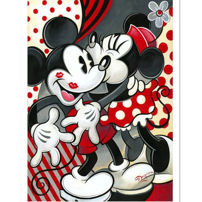 Раскраска по номерам сделай сам мультяшная мышь акриловая ручная раскраска