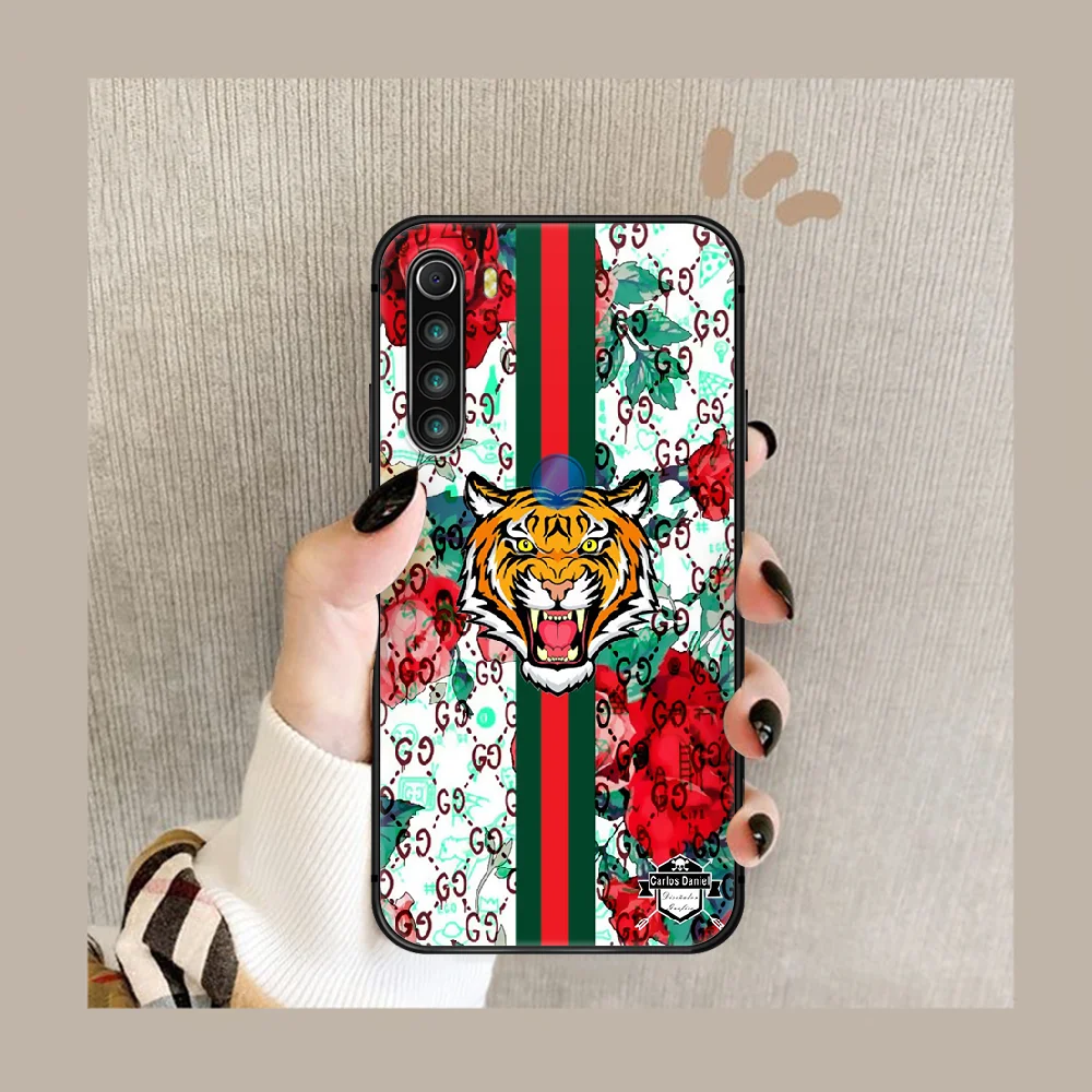 

Italian luxury brand Phone Case For XIAOMI Redmi Note 5 7 8 T 9 6A 7A 8A 9S K 20 30 Pro black Back Trend Etui Tpu Prime Pretty