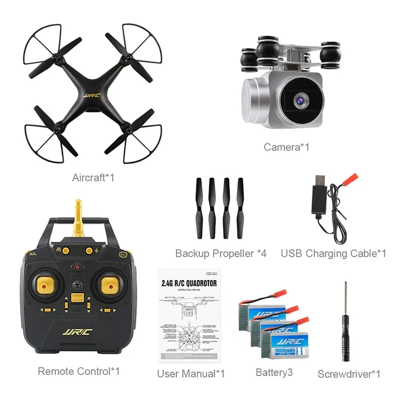 JJRC H68 Bellwether WiFi FPV 2MP 720P HD камера 20 минут время полета RC Дрон Квадрокоптер RTF режим 2 VS Bayangtoys X21 X16 - Цвет: black with 3 battery