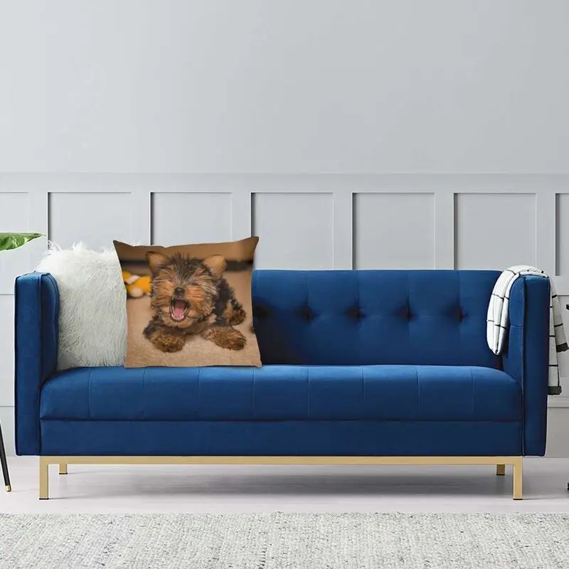 Милый миниатюрный щенок шнауцера наволочка для подушки украшение на заказ