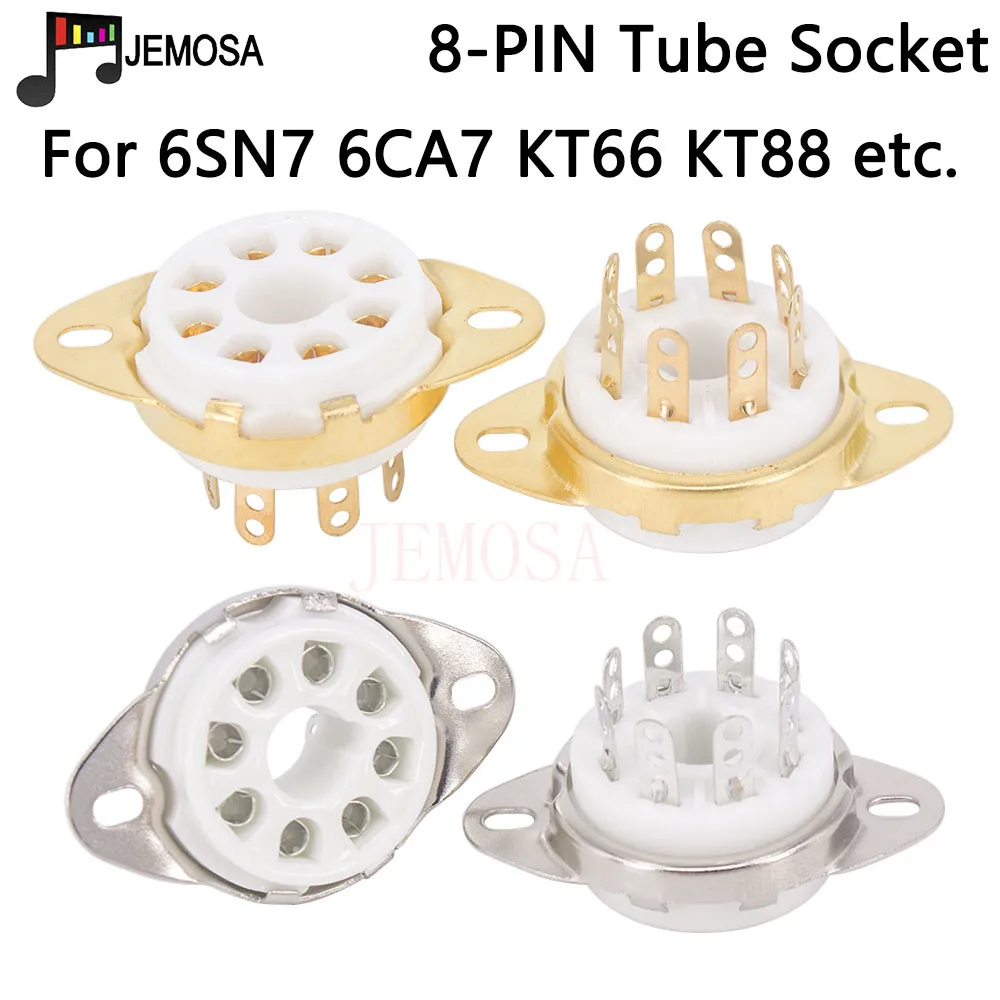 10 шт. керамическая трубчатая розетка с 8 контактным клапаном для KT66 KT88 6SL7 6CA7 EL34 5AR4
