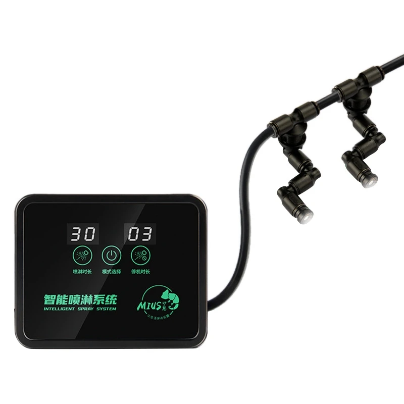 

NEW-MIUS Intelligent Automatic Mist Spray System Set Electronic Timer LCD Screen Sprinkler Controller Terrarium Spraying Kit