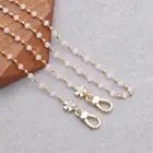 Цепочка для солнцезащитных очков Sanying M83701, Циркон 18k, позолоченная, 0,3 микрон, ручной работы, 74,5 смпартия