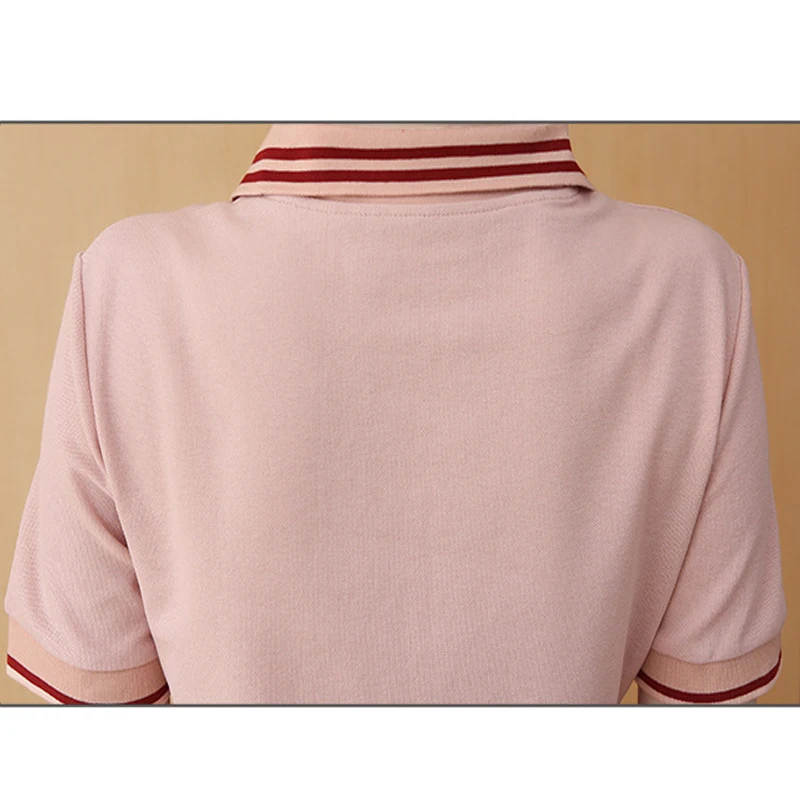 

T Shirt Dress For Womens Summer Casual Black Pink Long Dresses short sleeves Button Front Summer Patchwork Lapel Fashion Skirt