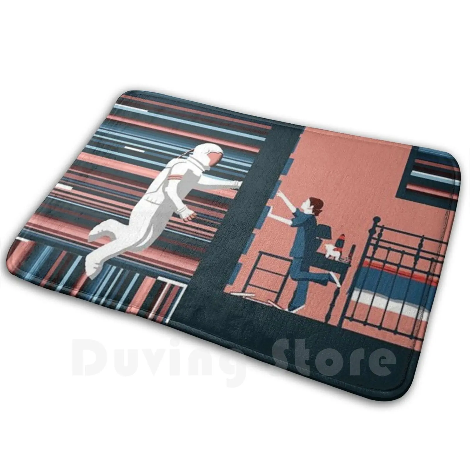 

Коврик-коврик Интерстеллар, мягкий коврик для фильмов интерстелларов, космический самолет, ракета Once Upon A Time Sky, красивый