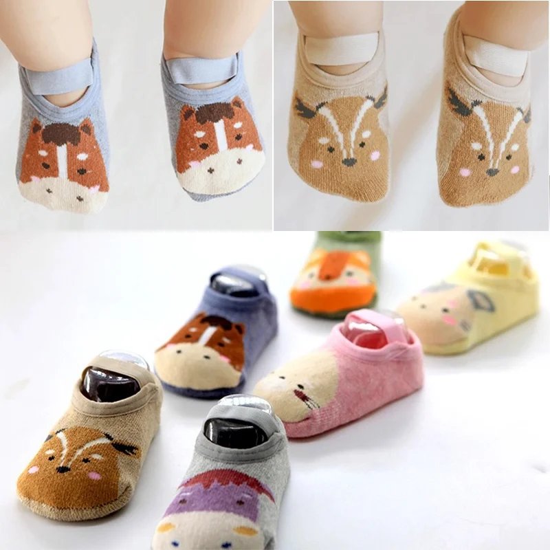 

Newborn Children Floor Socks Baby Cotton Socks Hot Sale Baby Socks Cartoon Animal Baby Boy Girl Socks Non-slip Soft Socks