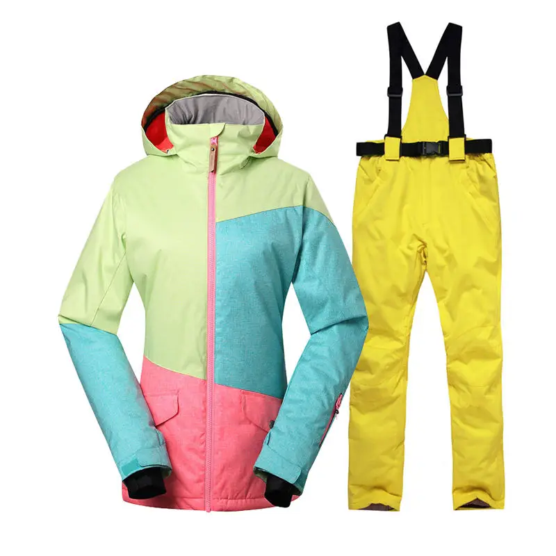 picture jacket pant Женский зимний костюм Спортивная одежда для улицы Сноубординг наборы водонепроницаемый ветрозащитный костюм лыжные куртки и комбинезон зимние брюки - Цвет: picture jacket pant