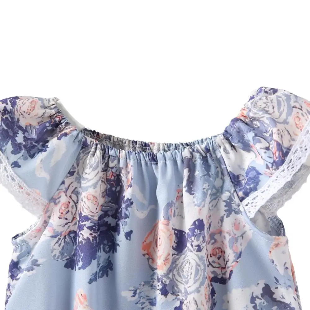 

Baby Girls Newborn Floral Clothes Bodysuits Flower Print One-piece