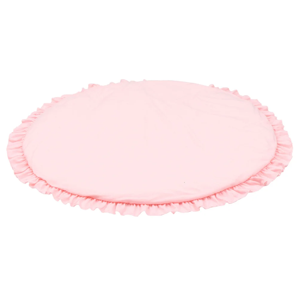 

Baby Toddler Cotton Play Mat Floor Rug Kids Crawling Pad Round Ruffled Cushion